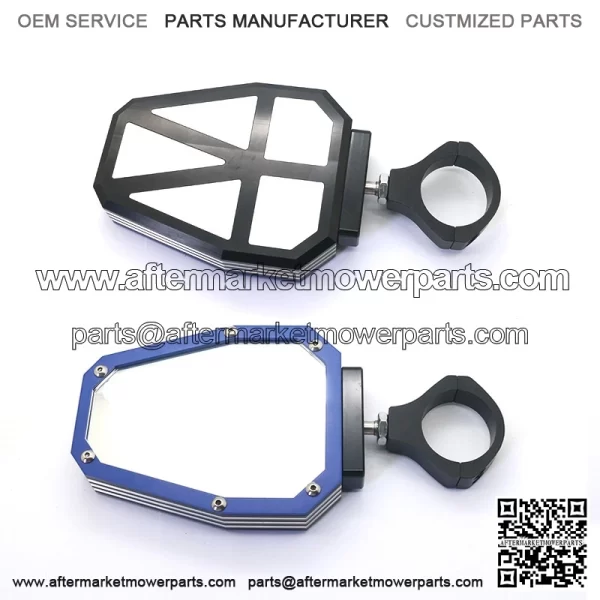 Motorcycle Rear View Mirrors Beach Buggy All Terrain Mirror Motorcycle Reflector 1.75/2 Universal For ATV/UTV Mirrors Blue
