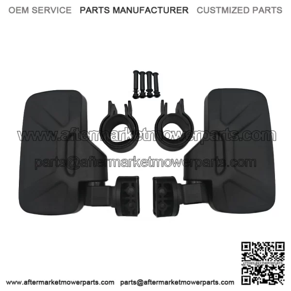 UTV Side Mirrors Compatible With Polaris Ranger General Can-Am fit for slotted Profiled Tube Adjustable break-Away Rear View Mirror - Image 2