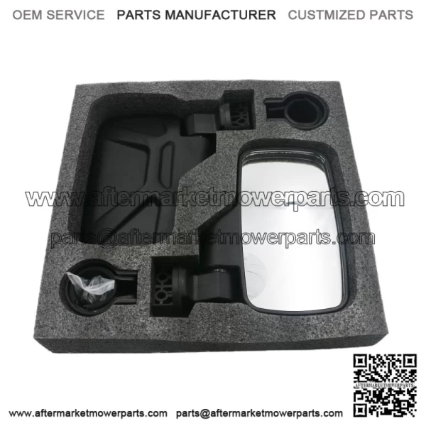 UTV Side Mirrors Compatible With Polaris Ranger General Can-Am fit for slotted Profiled Tube Adjustable break-Away Rear View Mirror - Image 4