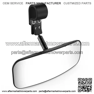 UTV Rear View Mirror 12in Wide Clear Convex Center Mirror with 3/4in 1.75in to 2in Clamps for Polaris RZR PRO XP R Pioneer 1000 Can Am Maverick X3 Kawasaki