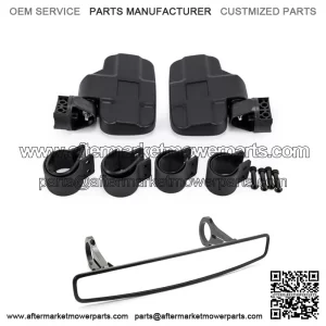 2" Breakaway Side & Rear View Mirrors For UTV Polaris RZR 900 800 XP1000 Yamaha