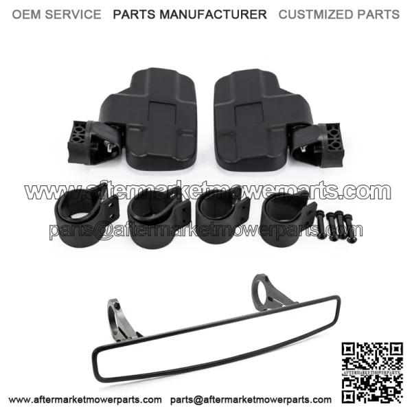 2" Breakaway Side & Rear View Mirrors For UTV Polaris RZR 900 800 XP1000 Yamaha