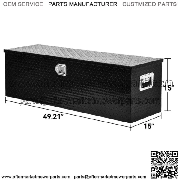49"X15"X15" Aluminum Heavy Duty Pickup Truck Bed Storage Tool Box with Lock - Image 3