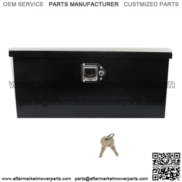 Trailer Tongue Box 2.31cu.ft Trailer Tool Box Black Steel 35 x 12.2 x 11.8 inch