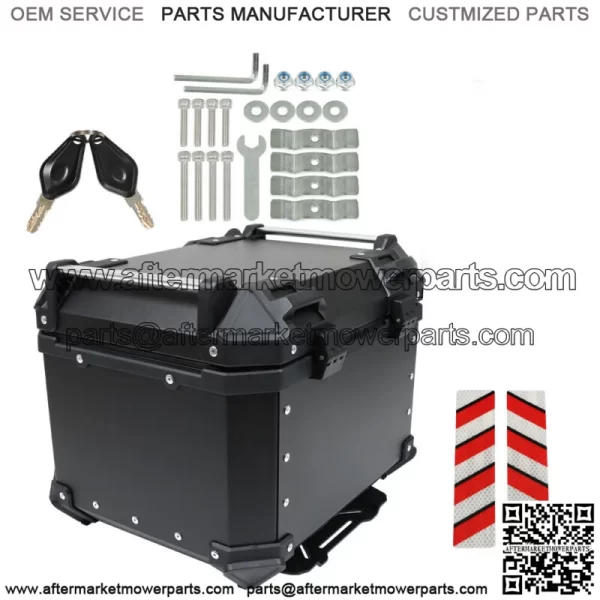 45L Motorcycle Luggage Waterproof Tail Box Scooter Trunk Storage Top Case Balck - Image 2