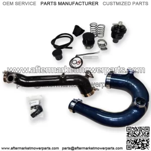 BLACK Polaris RZR Turbo R & PRO XP Silicone Charge Tube Kit & Blow Off Valve