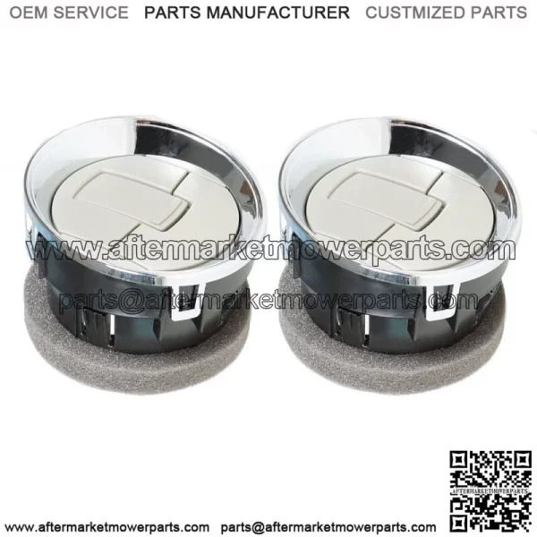 2 Pcs Air Vent Louvre AC Heater Interior For Ford F150 09-14 Dash Chrome Louvers
