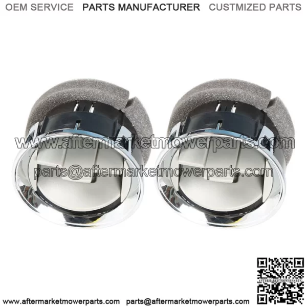 2 Pcs Air Vent Louvre AC Heater Interior For Ford F150 09-14 Dash Chrome Louvers - Image 2