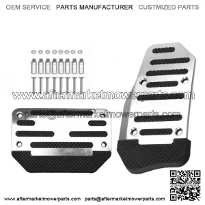 SILVER Non-Slip Automatic Gas Brake Foot Pedal Pad Cover Car Accessories Parts (For: More than one vehicle)