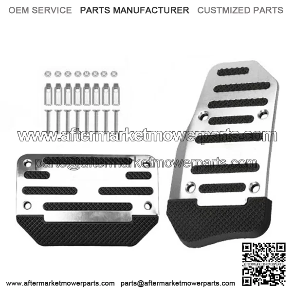SILVER Non-Slip Automatic Gas Brake Foot Pedal Pad Cover Car Accessories Parts (For: More than one vehicle)