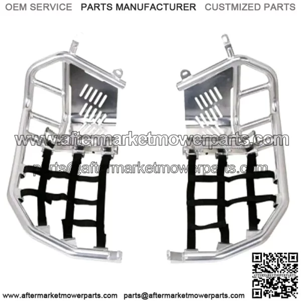 Aluminum Foot Peg Nerf Bars Yamaha 700 700R 2006-2024 Black Webbing For: More than one vehicle