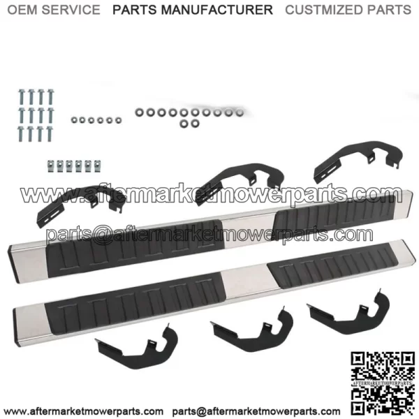 6" Running Boards For Silverado GMC Sierra Double Extended Cab 2007-18 Side Step