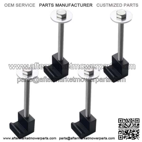 J-type fixing clip 4 pieces # black