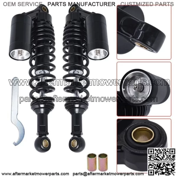 Black Pair Motorcycle Universal 12.5" 320mm Rear Shock Absorber Air Suspension - Image 3