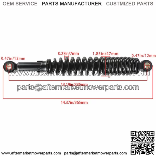 Adjustable Shocks 335mm (13 1/8") For Honda S65 CL/CT70 XL75 CL/CM/S90 Black - Image 3