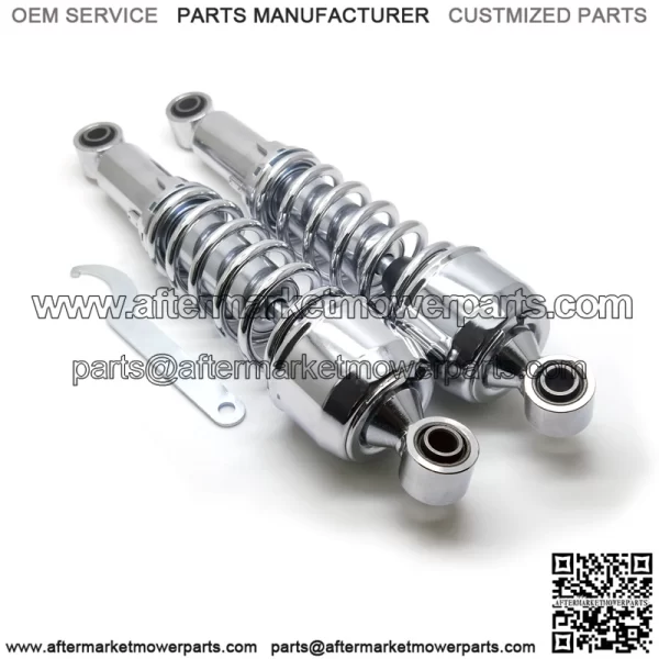 13" Chrome Harley Touring Rear Shock - With Adjustment Wrench - Image 3