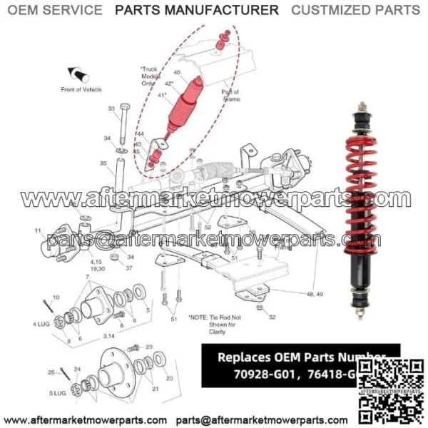 Golf Cart Front/Rear Shock Absorber Kit Heavy Duty Coil Over Shocks - Image 2