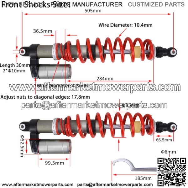 STAGE 4 FRONT & REAR AIR SHOCKS ABSORBER FOR POLARIS RZR S 800 2009-2014 UTV - Image 3