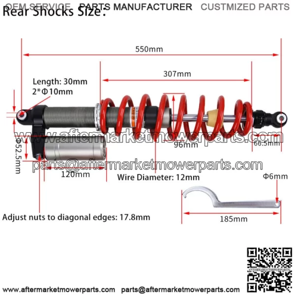 STAGE 4 FRONT & REAR AIR SHOCKS ABSORBER FOR POLARIS RZR S 800 2009-2014 UTV - Image 4