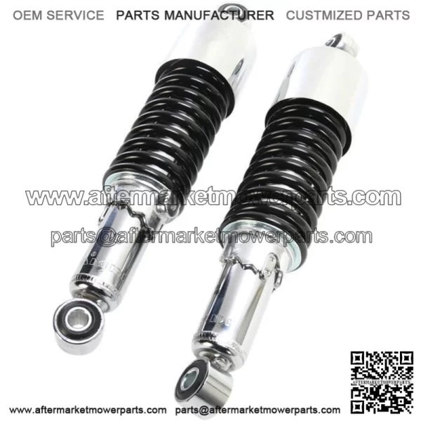 Shocks with Eyelet Mount with Shrouds Chrome/Black