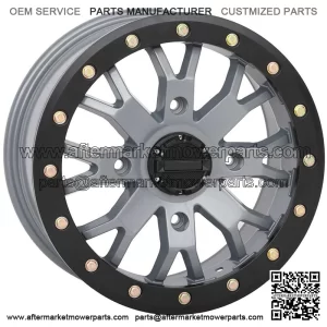 System 3 SB-4 Beadlock Grey 6+1 UTV Wheels 15" Polaris RZR 1000 XP 4 For: Polaris