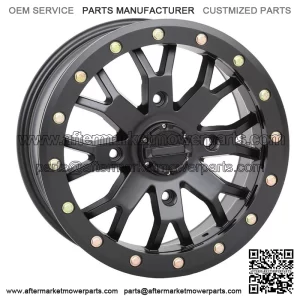 System 3 SB-4 Beadlock Black 4+3 UTV Wheels 15" Polaris RZR 1000 XP 4 For: Polaris