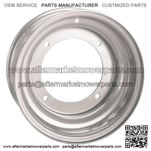 Silver 10x5, 4/156, 2+3 AMS Steel Wheel For Polaris Predator/Outlaw And Yamaha