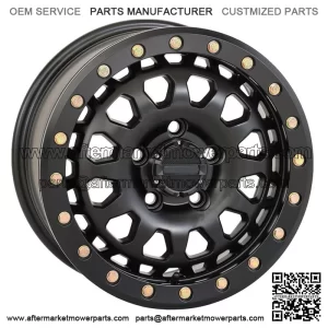 System 3 SB-6 Beadlock 15" Wheels Black 6+1 Polaris RZR Turbo R & Pro R For: Polaris