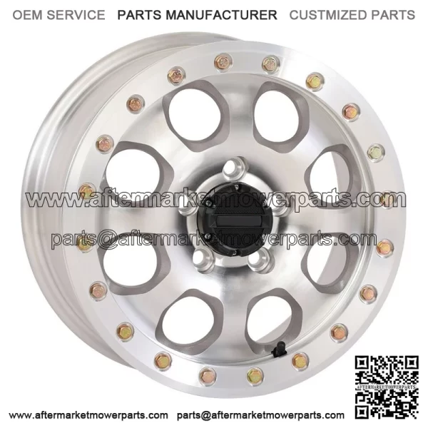 System 3 SB-7 Beadlock Wheels 15" Machined 6+1 Polaris RZR Turbo R & Pro R For: Polaris