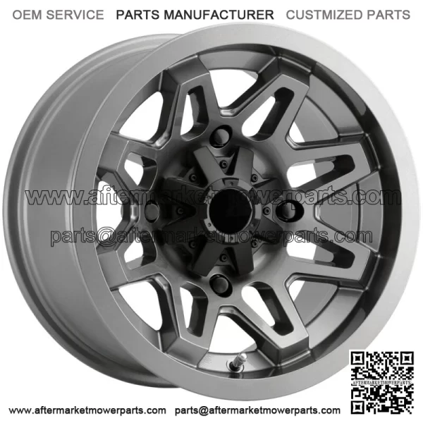 Vision UTV 416 Seven 12x7 4x110 +2.5mm Gunmetal Wheel Rim 12" Inch For: Polaris