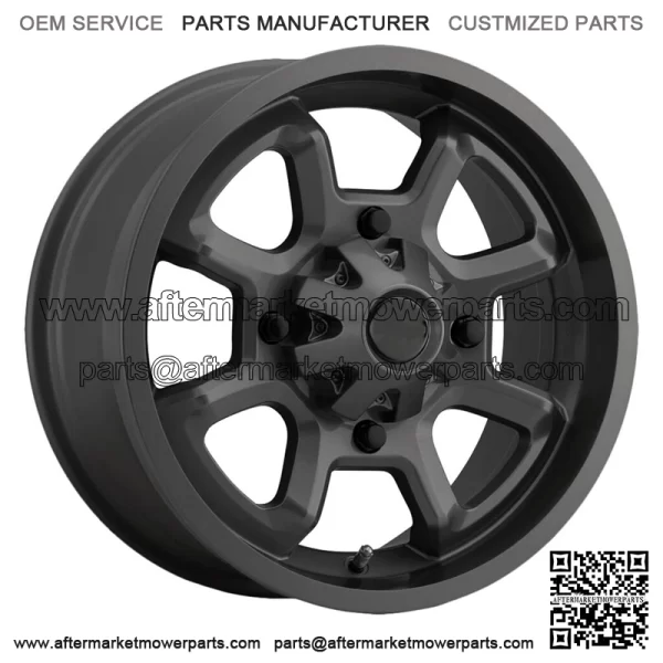 Set of 4 UTV 415 Bomb 12x7 4x156 Matte Black Wheels Rims 12" Inch For: Polaris