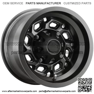 Set of 4 UTV 361 Spyder 15x7 4x110 Matte Black Wheels Rims 15" Inch For: Polaris
