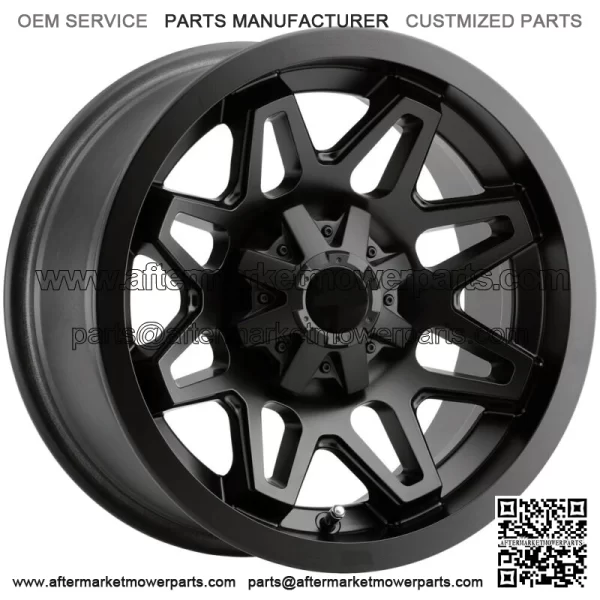 Vision UTV 416 Seven 14x8 4x156 -10.2mm Matte Black Wheel Rim 14" Inch For: Polaris