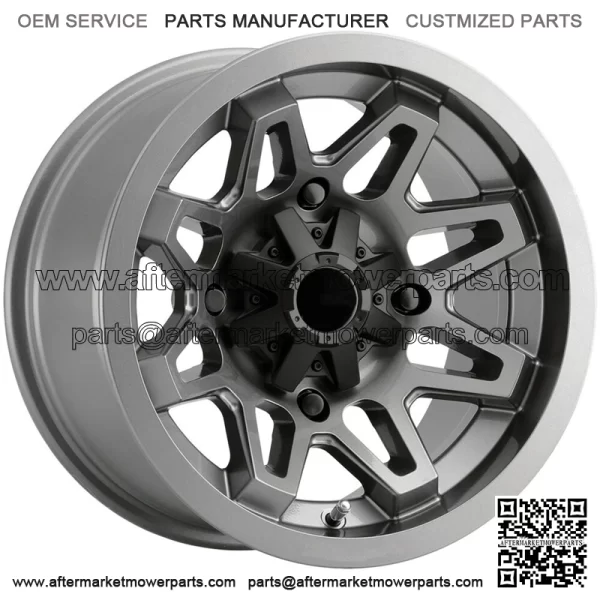 Set of 4 UTV 416 Seven 15x7 4x156 +38.1mm Gunmetal Wheels Rims 15" Inch For: Polaris