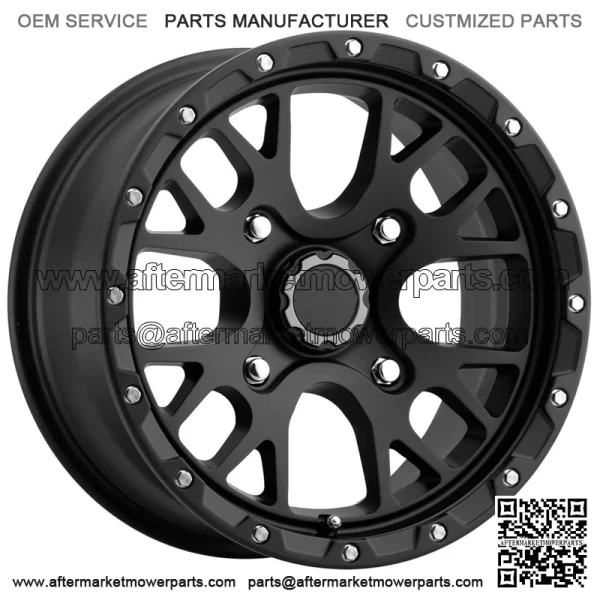 Set of 4 UTV 545 Rocker 15x7 4x110 Satin Black Wheels Rims 15" Inch For: Polaris