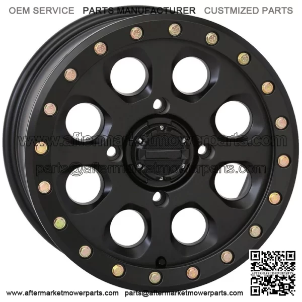 System 3 SB-7 Beadlock 14" Wheels Black 4+3 Polaris RZR 1000 XP 4 For: Polaris