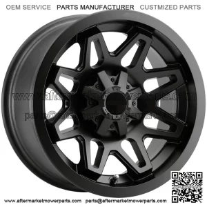 Set of 4 UTV 416 Seven 15x7 4x110 Matte Black Wheels Rims 15" Inch For: Polaris