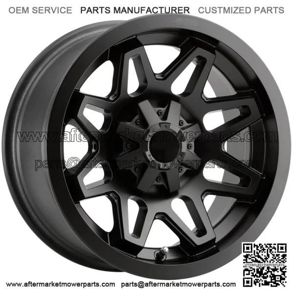 Set of 4 UTV 416 Seven 15x7 4x110 Matte Black Wheels Rims 15" Inch For: Polaris