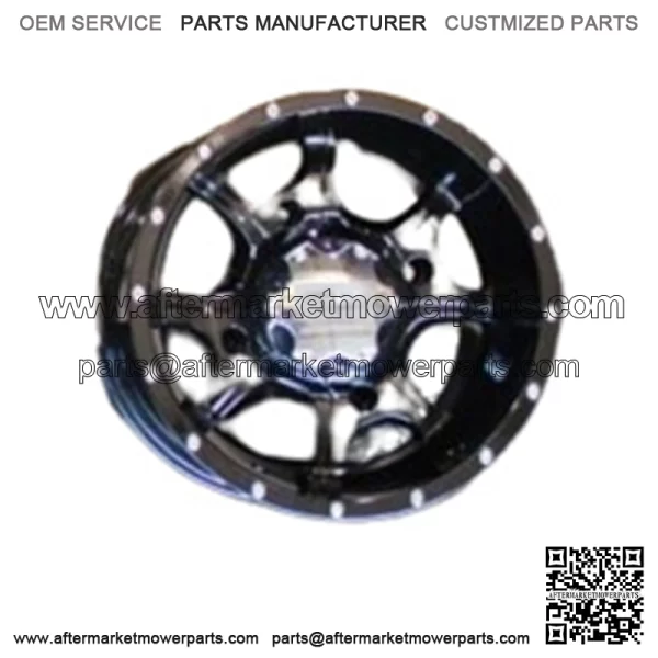 SPORTSMAN 570 12" COBRA BLK ATV ALUMINUM WHEELS SET 4 LIFETIME WARRANTY POL3CA For: Polaris