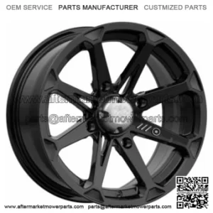 Set of 15x7 M12 Diesel Gloss Black Wheels - CanAm 4x137 w/ Lugs
