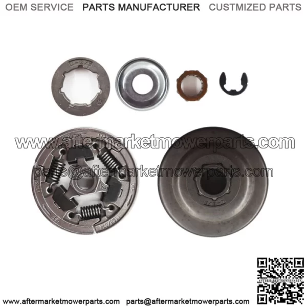Fit For 036 MS360 Chainsaw 3/8"-7T Clutch Drum Rim Sprocket Bearing Kit