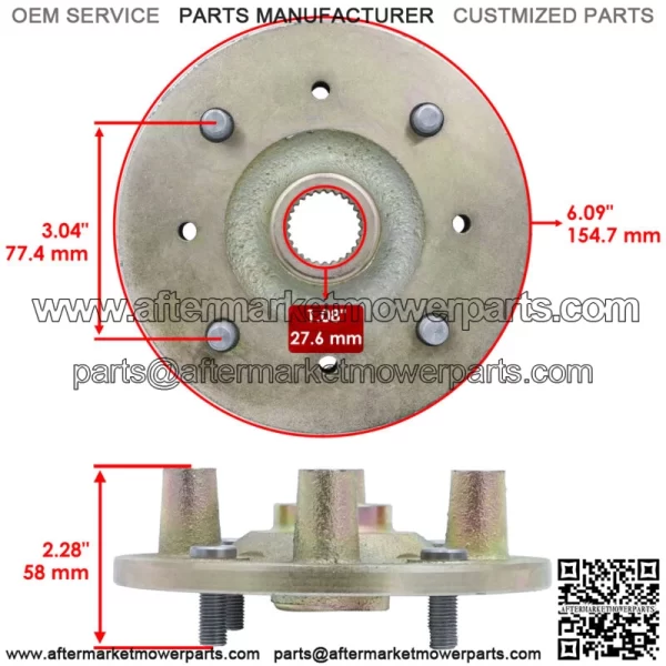 Rear Wheel Hub For Yamaha Rhino 450 YXR450 2008-2009 Left Or Right - Image 2