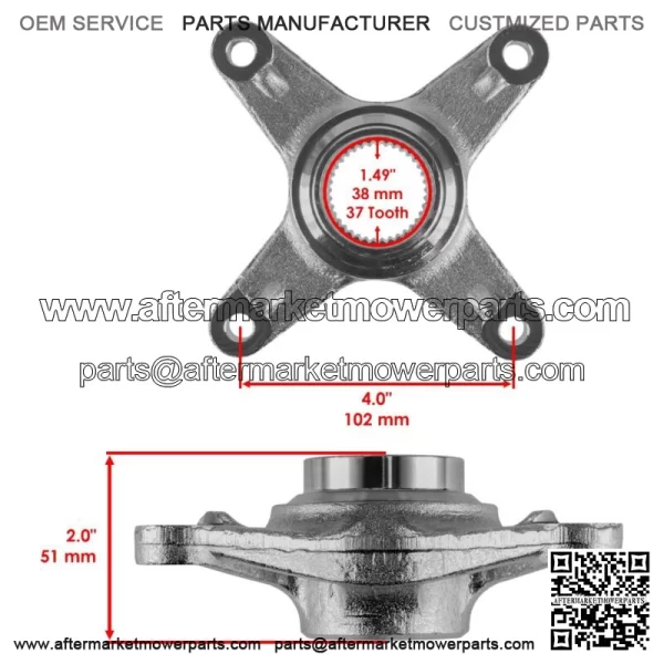 Rear Axle Sprocket Hub Collar for Yamaha Raptor 700 700R YFM700R 2006-2012 - Image 2
