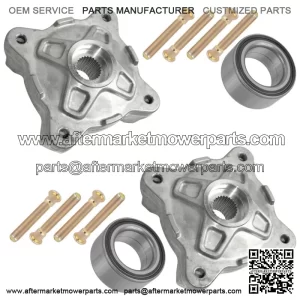 Front Left Right Wheel Hubs W/Studs & Bearings for Polaris RZR 800 EFI 2010-2014 (For: Polaris)