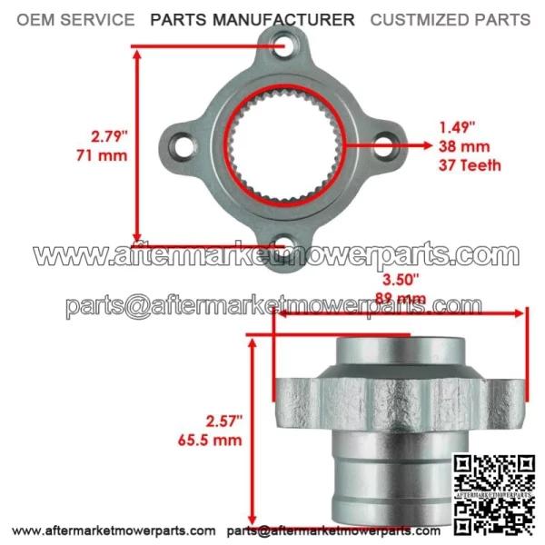 Rear Brake Rotor Hub For Yamaha Raptor 700 700R YFM700 YFM700R 2006-2022 (For: Yamaha Raptor 700) - Image 2