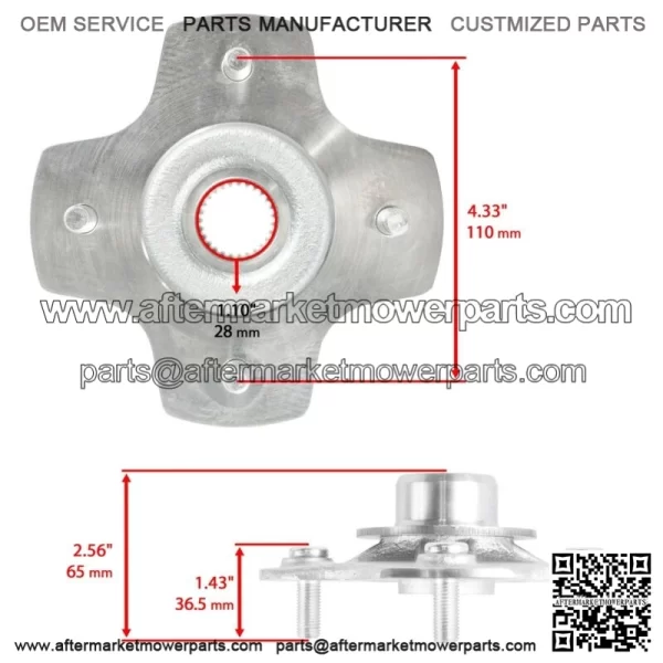 Rear Axle Right Wheel Hub fits Honda 42610-HR0-F00 - Image 2