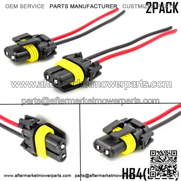 9006 Socket Female Adapter Wiring Harness Pigtail Plug Connector (For: More than one vehicle)