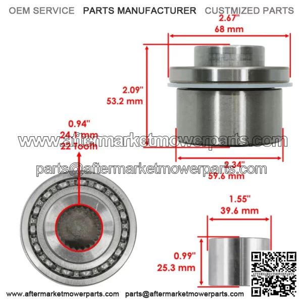 Front Differential Output Hub Assembly for Polaris RZR XP 4 1000 EPS 2018-2023 (For: Polaris) - Image 2
