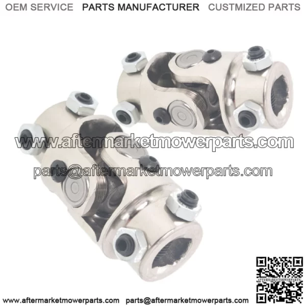 Single Universal Steering Chrome Steel U-Joint Shaft 3/4" DD X 3/4" DD 2 PCS