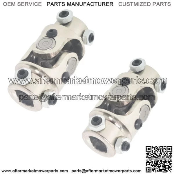 Single Universal Steering Chrome Steel U-Joint Shaft 3/4" DD X 3/4" DD 2 PCS - Image 3